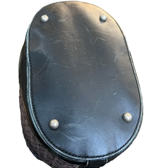 Celine Brown and Black Macadam Shoulder Bag Tote GUC - Picture 8 of 17